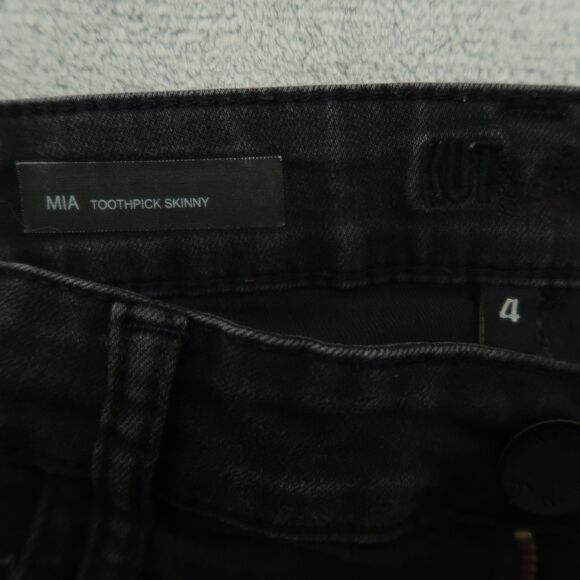 KUT from the Kloth Jeans Women's 4 Gray Low-Rise MIA Toothpick Skinny 27" Inseam - Picture 10 of 16